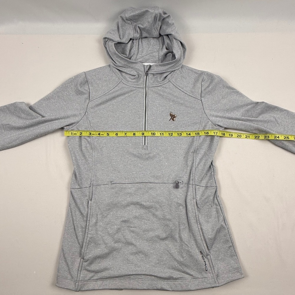 Zero Restriction Womens Gray 1/4 Zip Performance Hoodie Thumbhole Small Acorn - Picture 8 of 13